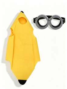 Banana Fruit Set With Vintage Round Frame Goggles, Adult Halloween Carnival Party Fun Creative Fruit Cosplay Costume Accessories - Multicolor - View 17
