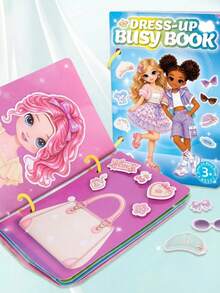1 Buah Buku Aktivitas Stiker Boneka Kertas Modis DIY untuk Anak Perempuan, Mainan Stiker Boneka Kertas Modis yang Dapat Digunakan Kembali untuk Anak Perempuan, Mainan Kerajinan Aktivitas Edukasi Keterampilan Motorik Halus, Hadiah Ulang Tahun dan Natal untuk Anak Usia 3+ Tahun - MultiWarna - View 2