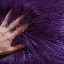 1pc Luxury Purple Faux Fur Rug, Asymmetrical Shaped Artificial Long Pile Carpet, Decorative Rug, Bedroom Decor, Soft Fluffy Bedroom Decor Rug, Hand-Cut With 1-5cm Error, Small Rug, Carpet, Bedroom Window Seat Mat, Living Room Rug, Bedroom Rug, Living Room Home Decor, Autumn/Winter Rug, New Year Decor, Washable Rug, Fur Rug - Purple - View 4