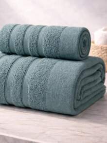 2-Piece Towel Set Cotton Extra Soft - Blue - View 2
