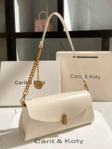 Carit & Koty 1pc Women's Shoulder Bag, PU Leather Baguette Bag With Adjustable Shoulder Strap, Suitable For Commuting, Dating, Shopping, Vacation Essential - Multiple Styles - View 13