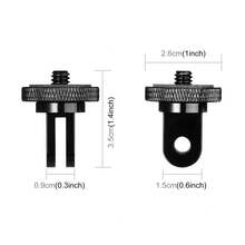 PULUZ 1/4 Inch Screw Metal Tripod Mount Action Camera Adapter (Black) - View 4
