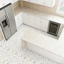 Self-Adhesive Floor Tiles, 20pcs/Pack, Size 20cm X 20cm. Waterproof Vinyl Floor Tiles With Self-Adhesive Backing, Suitable For Kitchen, Living Room, Bathroom And Bedroom - Terrazzo Color - Floral Floor Stickers - View 9