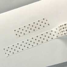 1pc Toothache Polka Dot & Star Washi Tape Basic Style Planner Decoration Material Tape - Multicolor - View 10