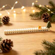 1pc 12-Month Christmas Countdown Calendar Desktop Decoration With Jagged Track And Star-Shaped Christmas Tree Ornament, Fun Calendar Decor For Christmas Tabletop Arrangement, Great Gift Choice - View 2