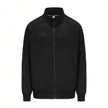 Adidas New Men's Three-Stripe Stand Collar Casual Sports Jacket - Black - View 2