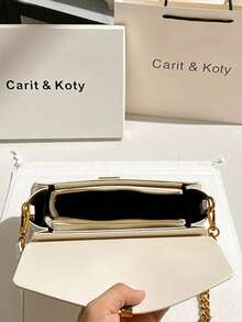 Carit & Koty 1pc Women's Shoulder Bag, PU Leather Baguette Bag With Adjustable Shoulder Strap, Suitable For Commuting, Dating, Shopping, Vacation Essential - Multiple Styles - View 7