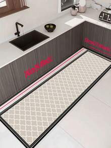 1pc Moroccan Retro Checkered Pattern Kitchen Mat, 3.5 Mm Soft Rubber That Absorbs Water And Is Easy To Clean. Suitable For Corridors, Bathrooms, Living Rooms, Outdoor Door Mats, And Toilets. Useable Throughout The Year And For Various Holidays. - Multicolor - View 14