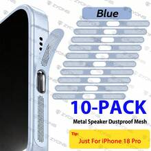 ZYONS 10件金屬網防塵蓋，適用於 iPhone 18 Pro Max/18 Pro/Duo/17 Pro Max/17 Air/16 Pro Max/16/15/14/13/12 系列，耐用金屬材質，黑色/銀色/宇宙橘/金色/綠色/紅色/藍色/紫色/沙漠鈦/酒紅可選 - 10pcs - 查看 31