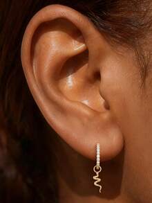 1PC 925 Sterling Silver Dainty Flower Irregular Earring Charms Piercing Cartilage Helix Conch Earrings Jewelry Making Own Accessories Daily Gift - Gold - View 8