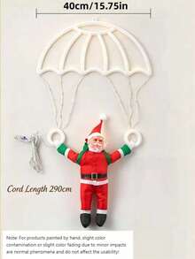 A Set Of Christmas LED Curtain Lights, LED Christmas String Lights, Snowman Parachute Design, Hanging Christmas Decoration Lights, Christmas Tree Gift Decorations, Ideal Christmas Decor Items - M23 Parachute - View 11