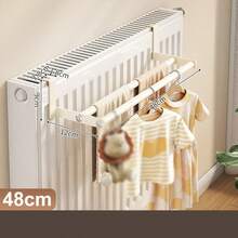 Thickened Metal Double-Bar Radiator Drying Rack, Radiator Towel Rack, Space-Saving, Wall-Mounted Radiator Drying Rack, Suitable For Clothes, Towels, Fits Most Radiators - Multicolor - View 12
