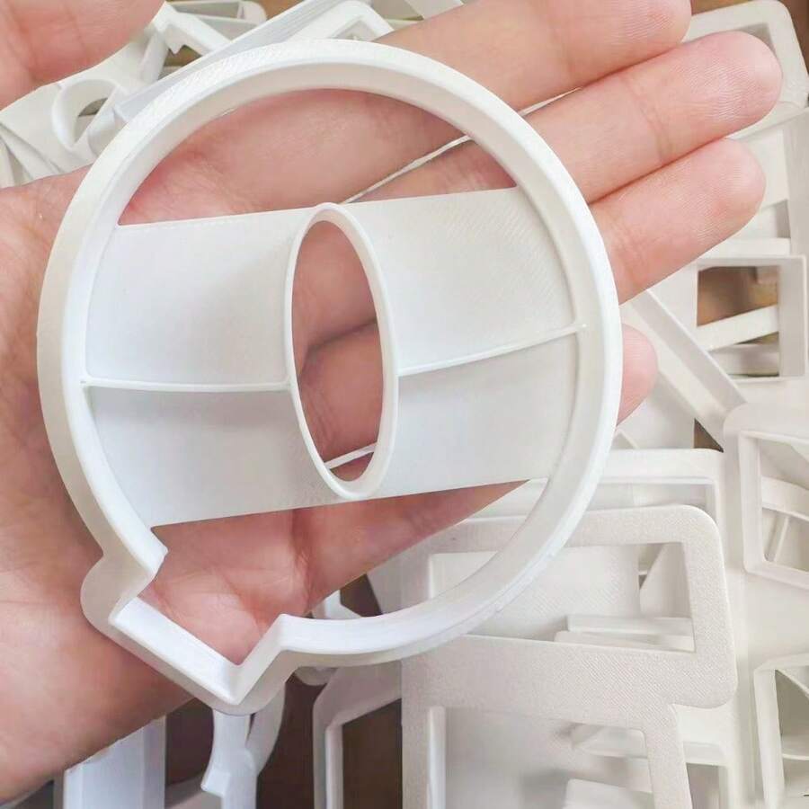 70 mm stor bokstavsformad polymerlereskär, form för leraskärning, DIY-hantverksverktyg för att göra kylskåpsmagneter, dörrskyltar och handgjorda dekorationer - Vitt - Visa 1