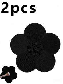 Silicone Makeup Brush Cleaning Pad, Flower Shaped, With Suction Cup, Portable Cleaning Tool, Suitable As Valentine's Day, Birthday, Party Gift - Multicolor - View 21
