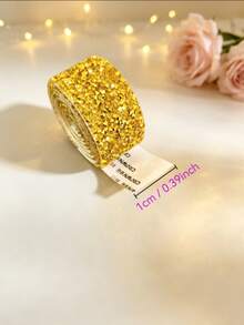 1pc Self-Adhesive Resin Rhinestone Strip Clothing Accessory, DIY Rhinestone Decor - Multicolor - View 13