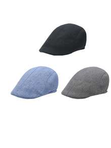 1/2 buah Baret Unisex Warna Polos yang Dapat Diatur, Topi Kasual Luar Ruangan Modis, Cocok untuk Musim Gugur/Dingin, Jalanan, Bisnis, Pesta - MultiWarna - View 15