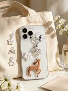Cute Deer Flower Dust Plug Charm Chains,Type‑C Dustplug Decorative Chain,Portable Hanging Pendant Anti‑Lost Decor Accessories For Bag & Phone Case - Multicolor - View 10