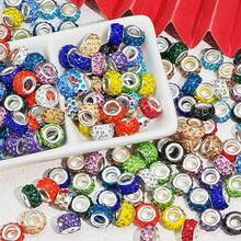 25/35/40/45/50/55Pcs 3-Row Colorful Rhinestone Soft Clay Beads, Random Color Sparkling Large Hole Beads, Perfect For DIY Bracelets, Necklaces, Pendants, Earrings And Bag Charms Crafting - Multicolor - View 10