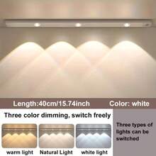 50/40/30/20cm Cat Eye Hill Light, LED Cabinet Light With Motion Sensor And Three-Color Changing Strip, Ultra-Thin Smart Kitchen Counter Lamp With Rechargeable Battery And Body Sensor, Wardrobe Home Decor Hill Light, Motion Sensor Light, Hill Light, Night Light, Cat Eye Spotlight, Sensor Light, LED Light, Three-Color Dimmable Light, Lighting - Cat's Eye Hill Light - View 14