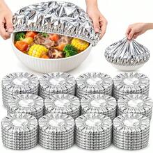 1/10/20/30/50/60/100PCS Aluminum Foil Insulation Cover, Suitable For Kitchen And Dining Table - Reusable,Suitable For Picnic, Camping And Home Use, Camping Food Insulation Cover|Food Safety Cover|Reusable Food Preservation Film, Refrigerator Storage - Multi-color a - View 2