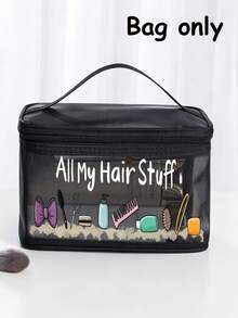 Single-Layer Or Three-Layer Cosmetic And Toiletry Bag, Featuring A Foldable, Transparent Mesh Design;Suitable For Bedroom, Vanity, Business Trip, Travel, Large Capacity Storage, Space-Saving Christmas Gift - Multicolor - View 14