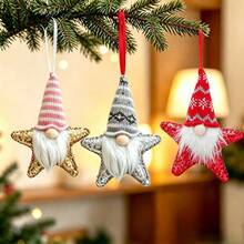 5pcs Christmas Tree Decorations, Knitted Yarn Hanging Ornaments, Elf Hanging Decor, Faceless Doll, Holiday Decoration, Party Decor - Multicolor - View 2