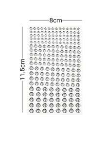 1 Set New Popular Black Large & Small Pentagram Transparent Large & Small Rhinestone Face Stickers, Y2K European & American Gothic Cool Vibe Facial Makeup Decoration Decals, Self-Adhesive Face Stickers Professional Store Supplies DIY Stickers - Multicolor - View 3