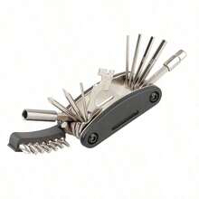 21-In-1 Multi-Function Folding Repair Tool, Portable Bicycle Hex Key Wrench Combination Set - Multicolor - View 8
