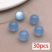 30pcs Resin 10mm Assorted Colors Cat Eye Stone Spacer Beads Round Polished Cat's Eye Loose Beads For DIY Bracelets Necklaces Beading Jewelry Making - Multicolor - View 13