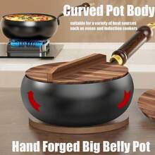 Cast Iron Covered Frying Pan, Cast Iron Frying Pan, 26CM Large Capacity Non Stick Iron Pan - Uniform Heat Dissipation, Excellent Insulation Performance - View 3