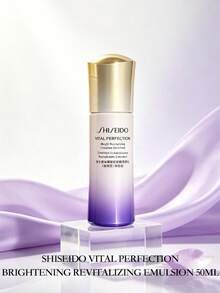 Emulsi Wajah Anti-Penuaan, Pencerah, Pengencang, Pelembap Mendalam, Lotion Kulit yang Merevitalisasi, Ukuran Travel, Hadiah Perawatan Kulit untuk Wanita, Shiseido Vital Perfection Bright Revitalizing Emulsion Enriched 50ml - 50 ml - View 9