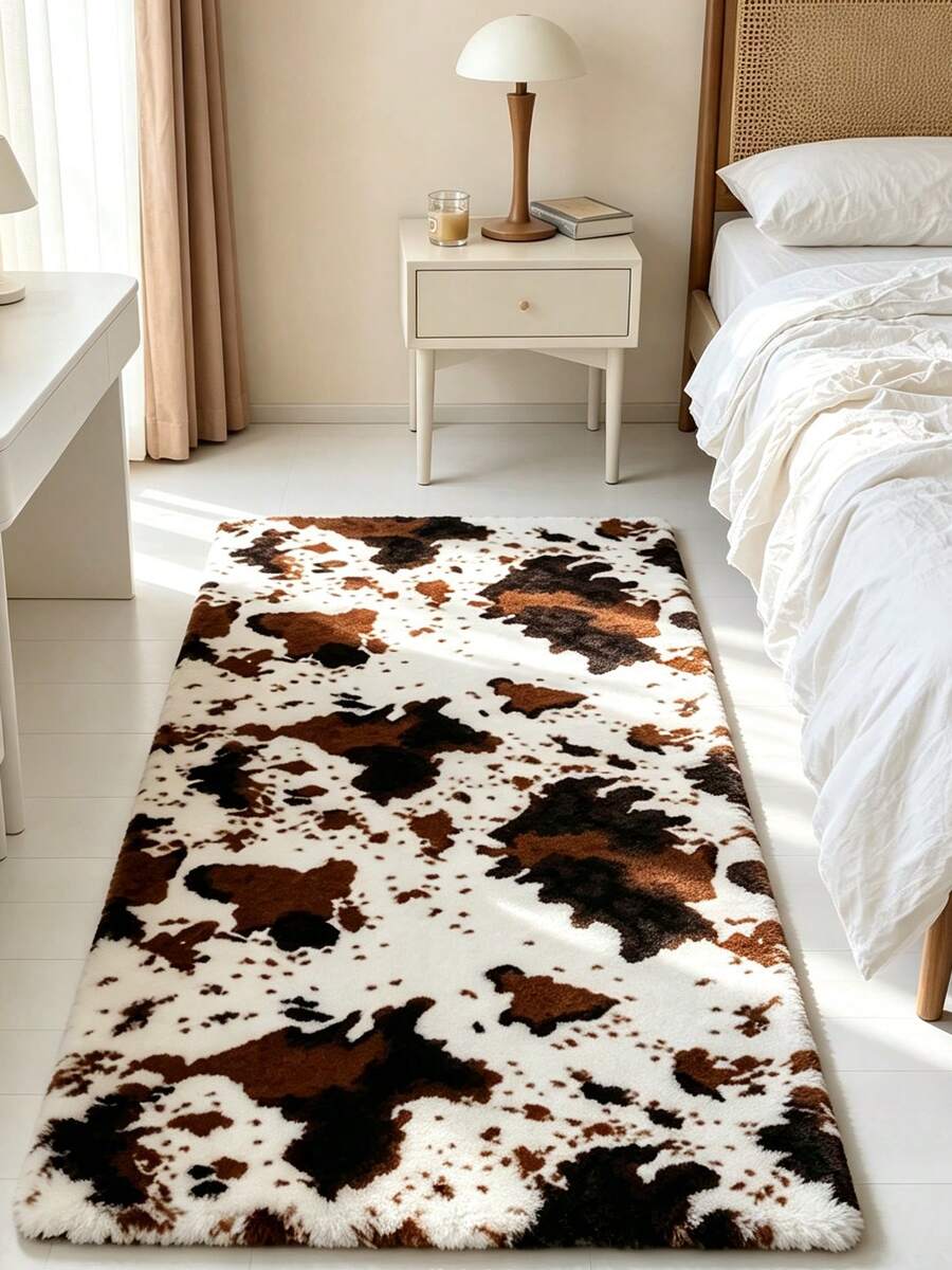 Thảm trải sàn mềm mịn họa tiết bò nâu, cho phòng ngủ, phòng khách, phòng học, văn phòng, thảm phòng ngủ lông xù, chống trượt, thảm dễ thương, thảm lông giả, thảm phòng khách, thảm phòng ngủ, thảm cạnh giường, thảm xù, thảm trang trí, trang trí phòng ngủ, trang trí nhà cửa, trang trí phòng - Nhiều màu - Xem 1