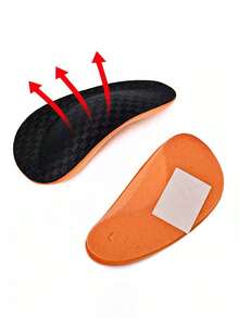 3 Pairs Unisex Sports Shock-Absorbing Half-Size Insoles, Soft & Bouncy Comfortable All-Season Shoe & Boot Accessories - Multicolor - View 3