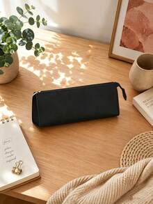 Personalized Leather Pencil Case, Customized Name Pencil Pouch, Letter Monogram Stationery Bag, Minimalist Pencil Box, Gift For Mom, Teacher Gift - Multicolor - View 7