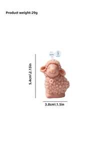 1pc Cartoon Curly Sheep Scented Candle, Creative Atmosphere Decor, Sheep Shaped Handmade Soy Wax Candle, Suitable For Wedding Table Centerpiece, Baby Shower, Home Room Decoration, Holiday Gift Candle - Multi-color - View 10