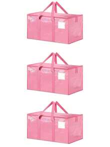 1/3pcs Large Capacity Thickened Heavy Duty Moving Bags, Moving Supplies Storage Containers, Moving Essentials With Reinforced Handles, Wear-Resistant Waterproof Foldable Clothes Storage Boxes, Large Size Blanket Toy Shoe Storage Bins, College Dorm Essential Storage Items, Underbed Storage Space - Multicolor - View 10