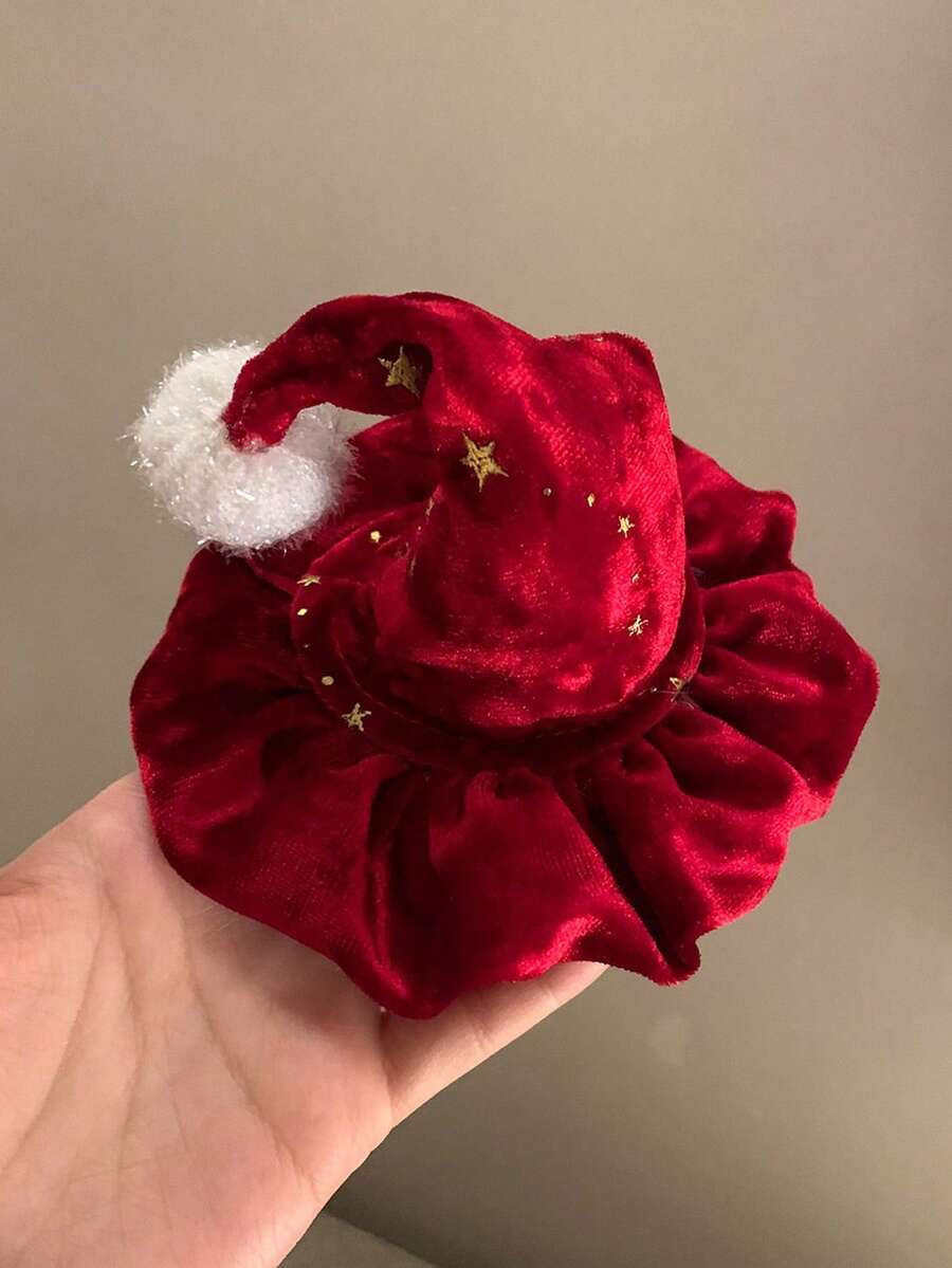 1pc Star Christmas Hat Hair Clip, Christmas Holiday Atmosphere Photo Prop Headpiece - Multicolor - View 1