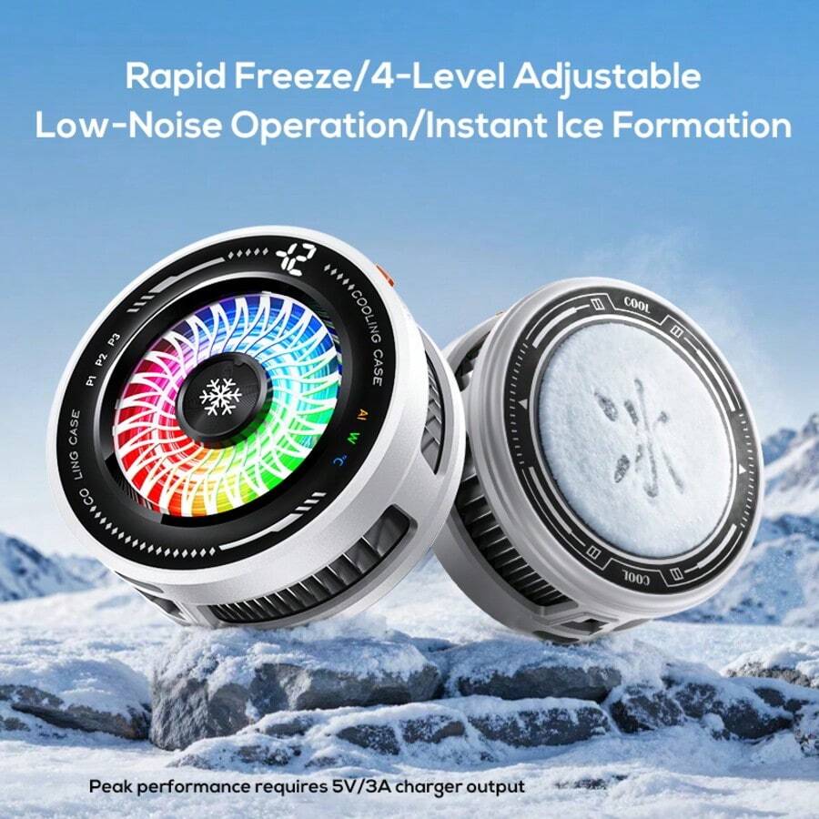 A Multi-Functional Cooling Device, Using Semiconductor Magnetic Absorption Technology, Equipped With A Dual-Purpose Back Clip With Color Lights. It Can Cool Quickly And Is An Ideal Choice For Live Streaming On Various Smartphones And Tablets.