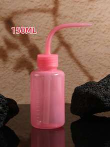 1pc 150ml Portable Bent-Tip Eyelash Cleaning Bottle, Plastic Squeeze Bottle With Dropper, Eyelash Cleansing Bottle, Eyelash Rinsing Base Bottle, Suitable For Eyelash And Tattoo Cleaning And Rinsing - Pink - View 4