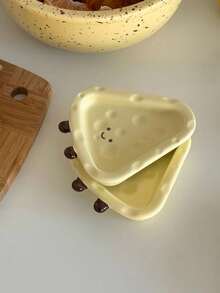 1pc/2pcs Cheese Shaped Small Dish, Home Use Cheese Sauce Dish, Seasoning Dish, Dipping Sauce Dish, Soy Sauce Dish, Salad Dish - Multicolor - View 7