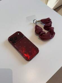 Red Polka Dot Bow IMD Double Layer Protective Phone Case Compatible With Apple 18 Pro Max, 17 New, 15 Pro, 16 PM, Full Coverage Women's Style - Red - View 10