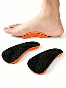 3 Pairs Unisex Sports Shock-Absorbing Half-Size Insoles, Soft & Bouncy Comfortable All-Season Shoe & Boot Accessories - Multicolor - View 5