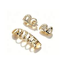 Hip Hop Style Grillz Set, Hot-Selling Star Hollow Polished Electroplated Christmas Personalized Teeth Jewelry - Multicolor - View 8