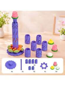 Modular Clay Bloom Maker,With Clay Tools,DIY Clay Flower Maker Kit,Flower Tower Clay Extruder Mold Set,Plastic Mold,DIY Bouquet Making,Handmade Flower Craft,Suitable For Modeling Dough,Clay,Gifts For Craft Enthusiasts,Christmas Gifts,Party Favors - Multicolor - View 14