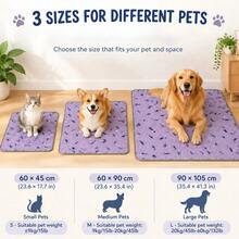 1pc/2pcs New Style Reusable Pet Pee Pad, Washable Dog Training Mat, Pet Floor Protection Mat For Dogs & Cats, Crate Playpen Home Travel Use, 3 Sizes - one-size - View 3
