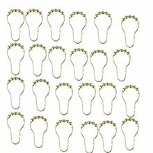 12/24pcs Metal Shower Curtain Hooks With 5 Rolling Balls, Smooth Sliding Shower Curtain Rings, Bathroom Curtain Hanging Hooks, Home Bathroom Curtain Hardware Accessories - Hanging Ring - View 13