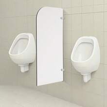Urinal Screen Toilet Partition, 40x90cm Wall-Mounted Urinal Privacy Partition, Urinal Partition Screen For Toilets Schools,Shopping Malls, Round Angle - JZSKAQ-000300@Color - View 1