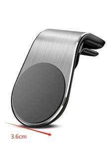 1pc L-Shaped Magnetic Car Air Vent Phone Holder, Convenient For Navigation, Great Travel Companion, Stylish Car Storage Solution, Suitable For Holiday Road Trips, Thanksgiving And Christmas Travel - Multicolor - View 9