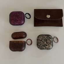Casing Earphone Motif Leopard Transparan dengan Cincin, Kompatibel dengan Pro 3, New Pro 2, Pelindung Lucu Apple 4/5 Minimalis 3, Casing Earphone Anak Perempuan Generasi 1/2 yang Dipersonalisasi - MultiWarna - View 12