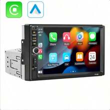VENBES 7 Inch Single DIN Car Radio, Supports Apple CarPlay, High Definition Touchscreen Bluetooth Mirroring Car Stereo, AM/FM, USB, EQ, SWC, Optional 8-LED Backup Camera - Main Unit Only - View 14